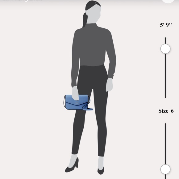 Kate Spade Sadie Envelope Crossbody Purse in Fresh Blueberry PERFECT CONDITION - Picture 3 of 4